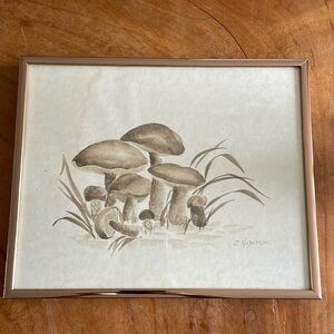 Mushroom water color painting nature